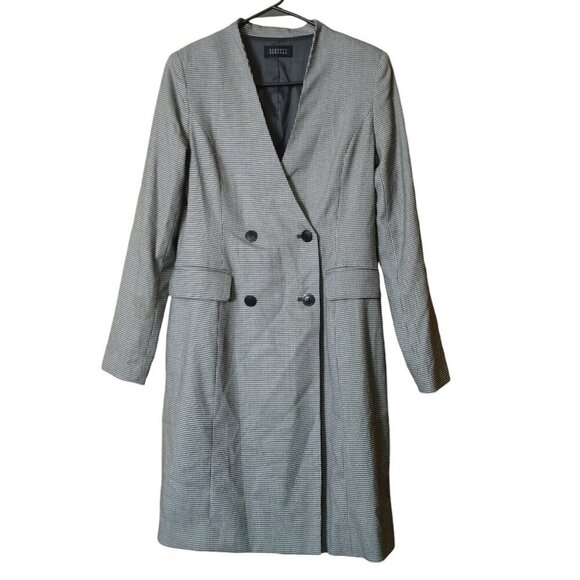Barneys New York Women's Medium Houndstooth Double Breasted Blazer Jacket Office - Picture 1 of 7